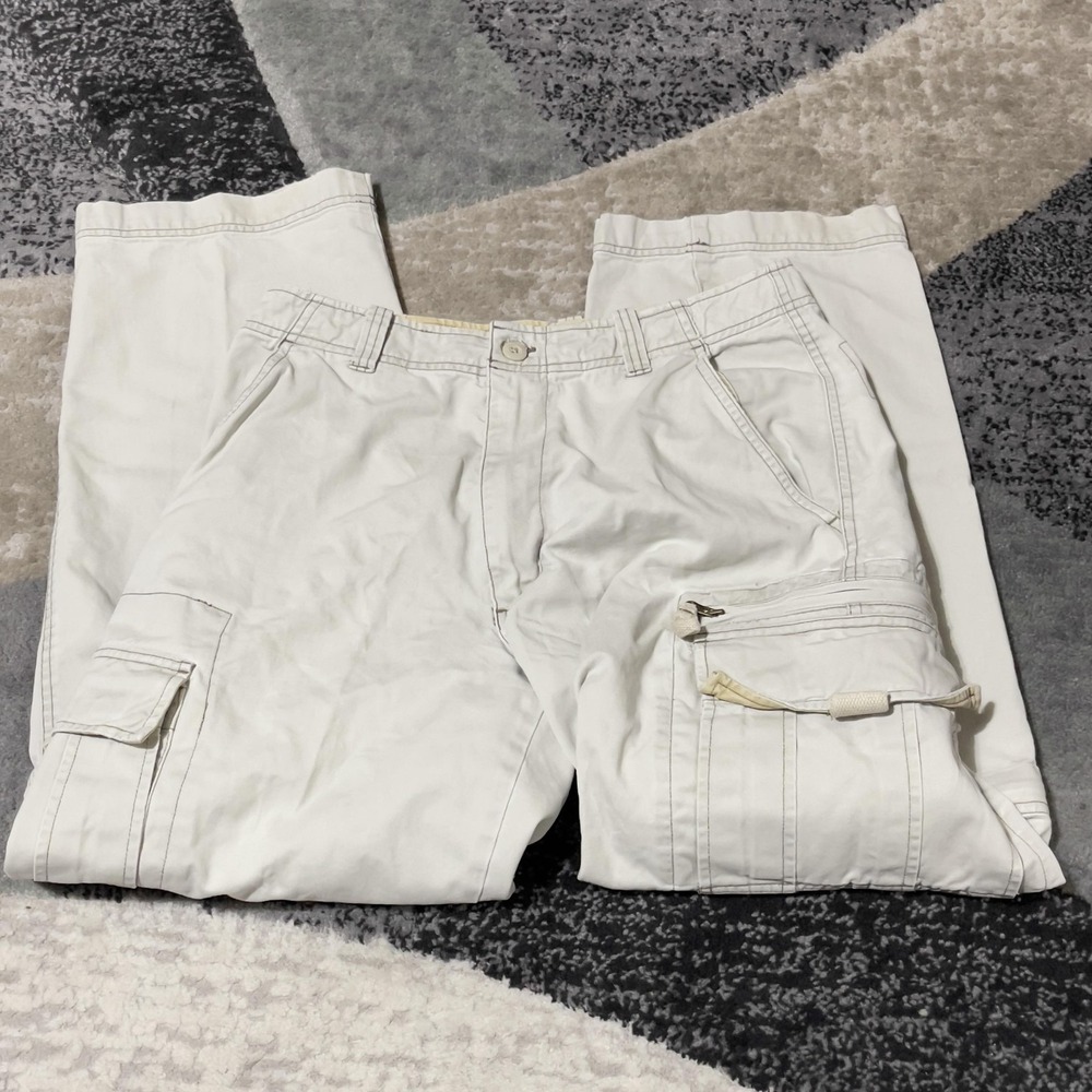 Old Navy Cargo Pants Men 30x30 Beige Convertible Zip Off Outdoor Military‎ Y2K - Picture 14 of 16